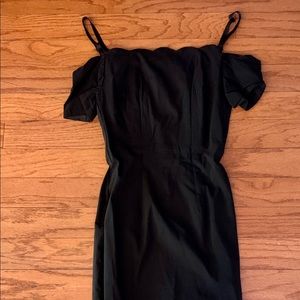 Pinup style Black fitted dress.